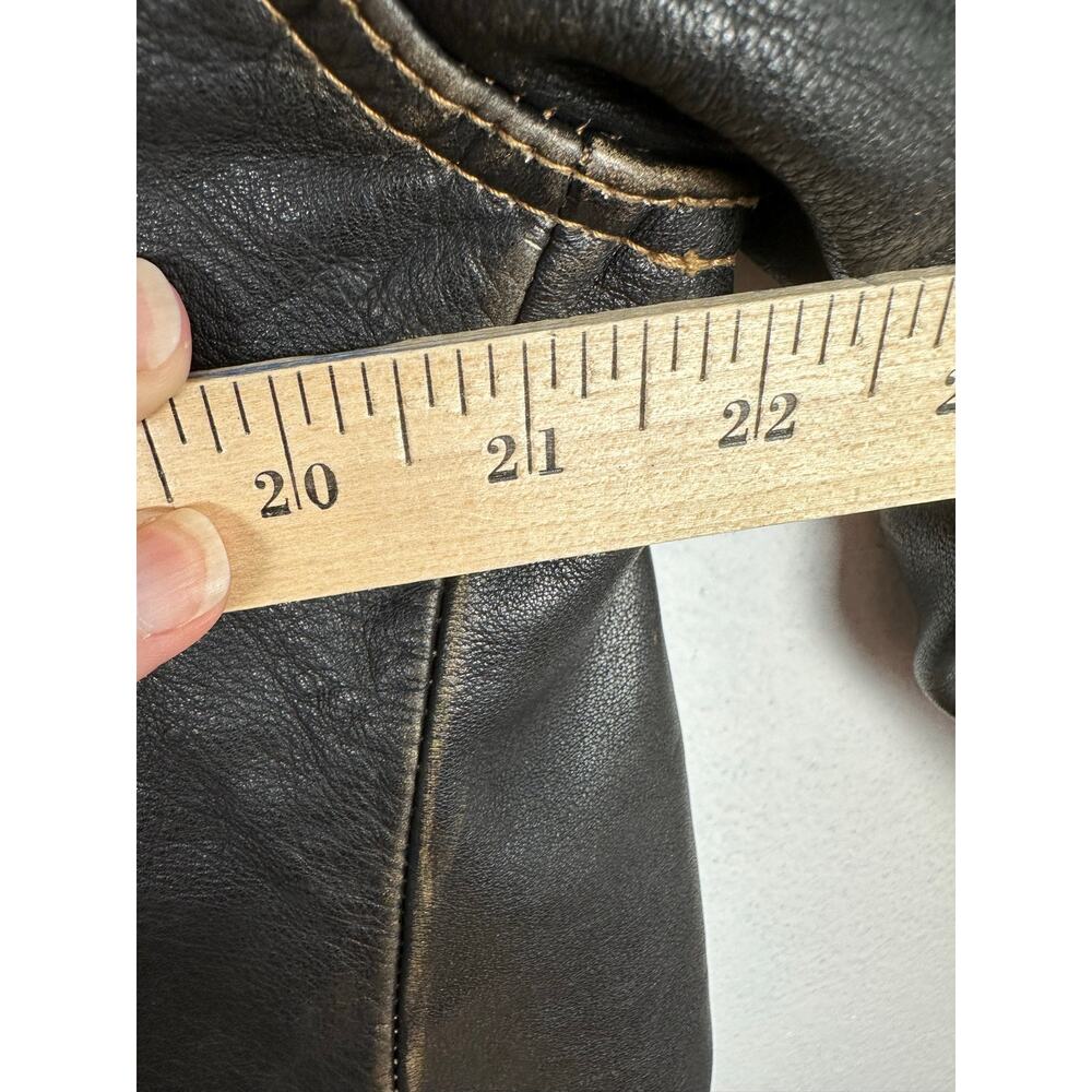 Marc New York by Andrew Marc Men's distressed leather moto jacket Large Vintage - Picture 8 of 10